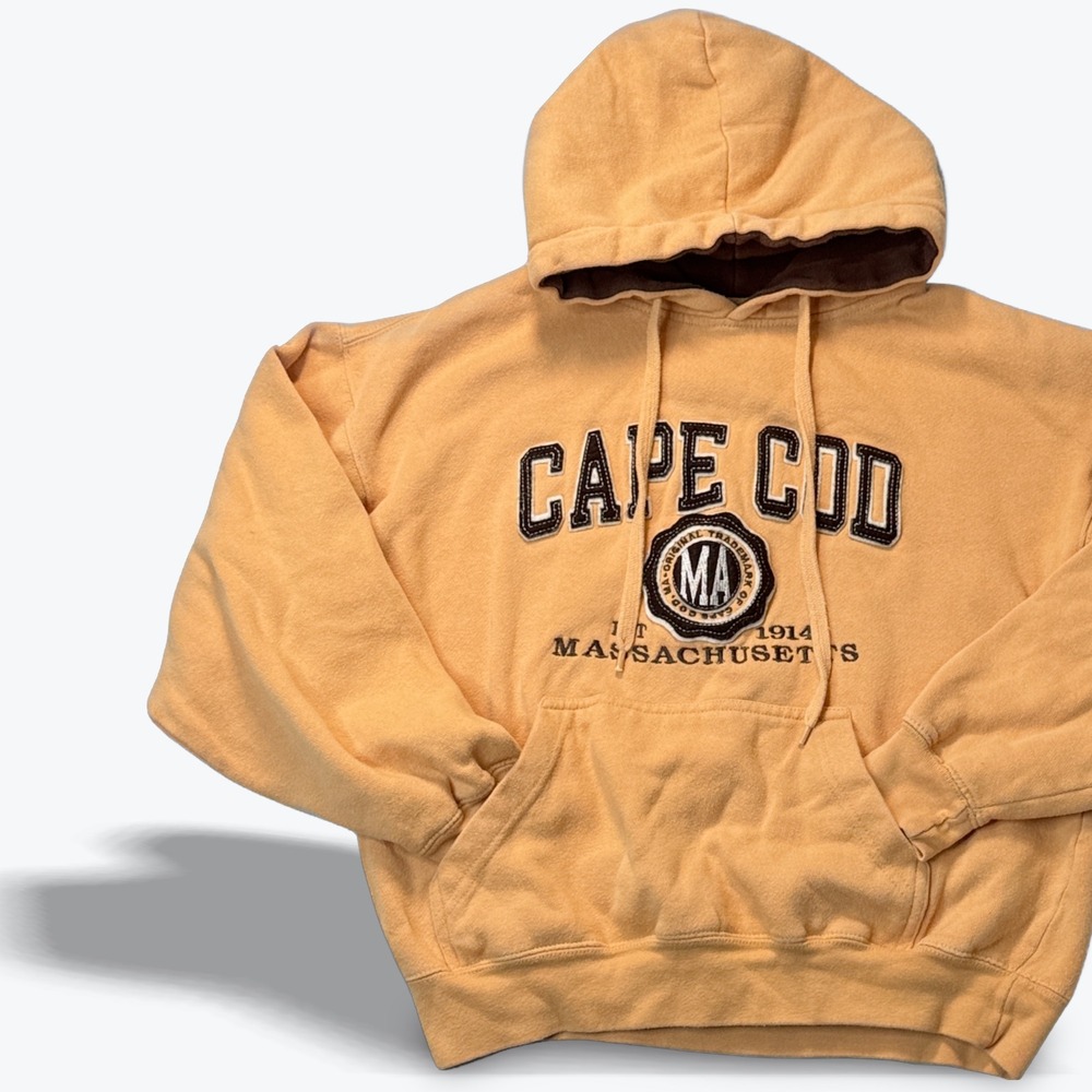 Exist Cape Cod Massachusetts Hoodie Yellow Graphic Pullover Sweatshirt Women S